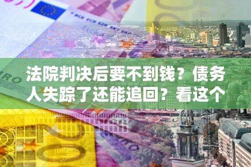 武汉法院判决后要不到钱？债务人失踪了还能追回？看这个方法！