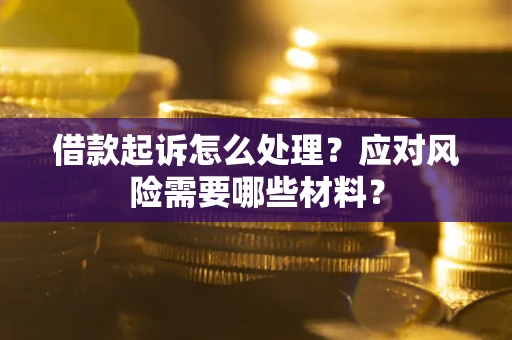 武汉借款起诉怎么处理？应对风险需要哪些材料？