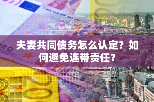武汉夫妻共同债务怎么认定？如何避免连带责任？