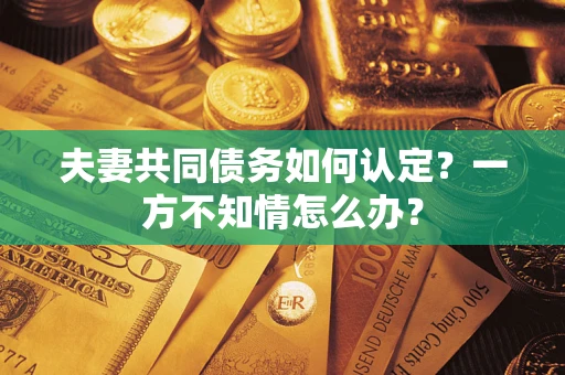 武汉夫妻共同债务如何认定？一方不知情怎么办？