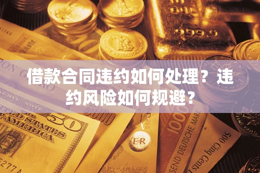 武汉借款合同违约如何处理？违约风险如何规避？