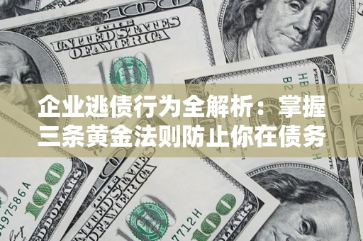 武汉企业逃债行为全解析：掌握三条黄金法则防止你在债务乱局中“踩雷”