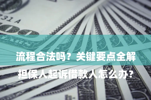 武汉

担保人起诉借款人怎么办？流程合法吗？关键要点全解析